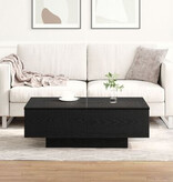 VidaXL Salontafel Zwart Eiken 90x60x31 cm Gelaagd hout