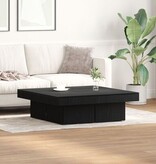 VidaXL Salontafel Zwart Eiken 90x90x28 cm Geengineerd Hout