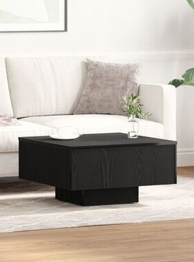 VidaXL Salontafel Zwart Eiken 60x60x31,5 cm Geengineerd Hout