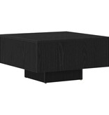 VidaXL Salontafel Zwart Eiken 60x60x31,5 cm Geengineerd Hout