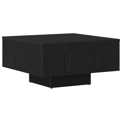 VidaXL Salontafel Zwart Eiken 60x60x31,5 cm Geengineerd Hout