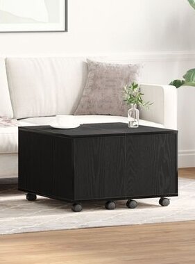VidaXL Salontafel Zwarte Eik 60x60x38 cm Geengineerd Hout
