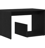 VidaXL Bijzettafel Zwart Eiken 59x36x38 cm Bewerkt Hout