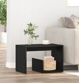VidaXL Bijzettafel Zwart Eiken 59x36x38 cm Bewerkt Hout