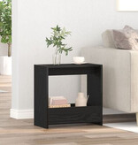 VidaXL Bijzettafel Zwart Eiken 50x26x50 cm Engineered Wood