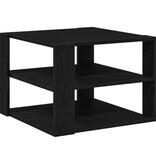VidaXL Salontafel 59,5x59,5x40 cm bewerkt hout zwart eikenkleurig