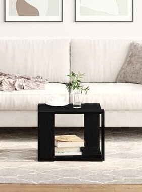 VidaXL Salontafel 40x40x30 cm bewerkt hout zwart eikenkleurig