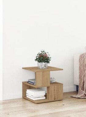 VidaXL Bijzettafel Artisan Eiken 40x40x40 cm Gefabriceerd Hout