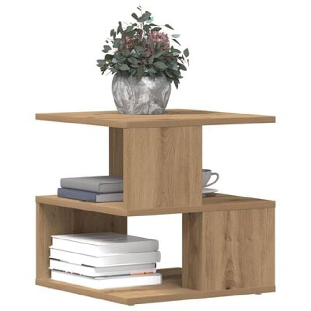 VidaXL Bijzettafel Artisan Eiken 40x40x40 cm Gefabriceerd Hout