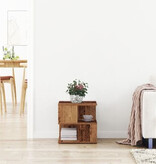 VidaXL Bijzettafel 40x40x40 cm bewerkt hout oud houtkleurig