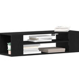 VidaXL Wand-tv-kast Zwart Eiken 100x30x26,5 cm Gemaakt van Hout