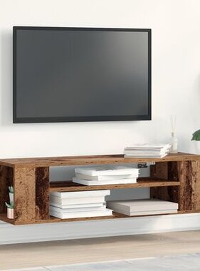 VidaXL Tv-wandmeubel 100x30x26,5 cm bewerkt hout oud houtkleurig