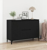 VidaXL Dressoir Zwart Eiken 104x35x70 cm Gegarandeerd Hout