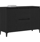 VidaXL Dressoir Zwart Eiken 104x35x70 cm Gegarandeerd Hout