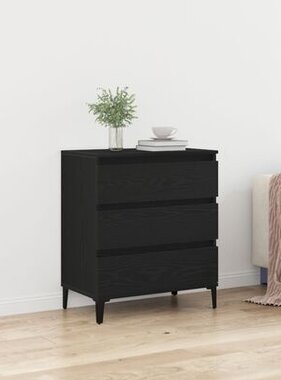 VidaXL Dressoir 60x35x70 cm bewerkt hout zwart eikenkleurig