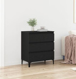 VidaXL Dressoir 60x35x70 cm bewerkt hout zwart eikenkleurig