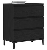 VidaXL Dressoir 60x35x70 cm bewerkt hout zwart eikenkleurig
