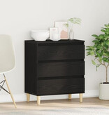 VidaXL Dressoir 60x35x70 cm bewerkt hout zwart eikenkleurig