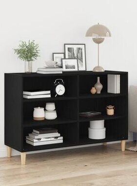 VidaXL Dressoir Zwart Eiken 103,5x35x70 cm