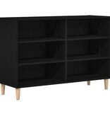 VidaXL Dressoir Zwart Eiken 103,5x35x70 cm