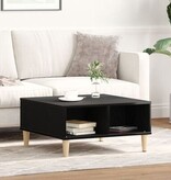 VidaXL Salontafel Zwart Eiken 60x60x30 cm Gemaakt van Geengineerd Hout