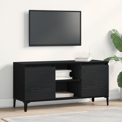 VidaXL TV-kast zwart eiken 102x35x50 cm bewerkt hout