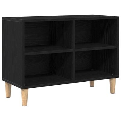 VidaXL Zwarte Eiken TV-kast - 69.5x30x50 cm, Gemaakt van Bewerkt Hout