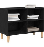 VidaXL Zwarte Eiken TV-kast - 69.5x30x50 cm, Gemaakt van Bewerkt Hout