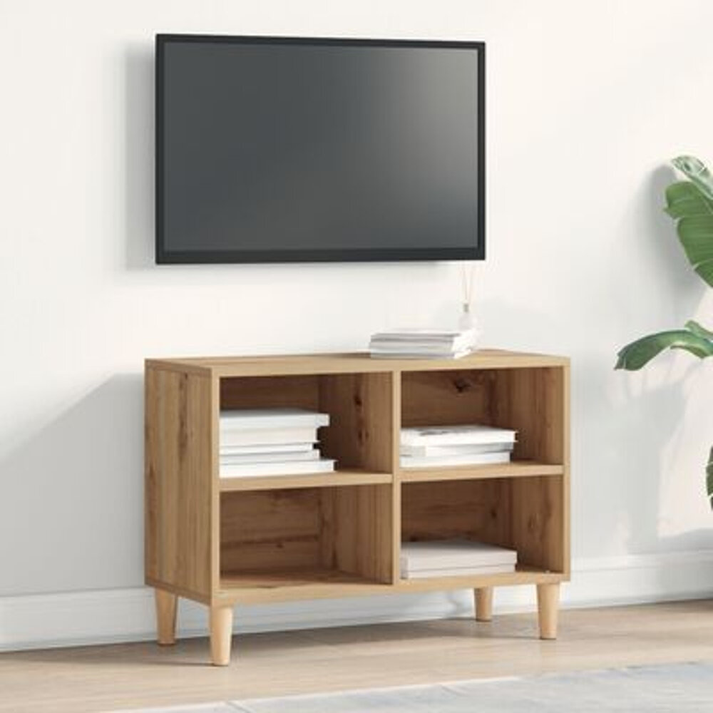 VidaXL Tv-meubel 69,5x30x50 cm bewerkt hout artisanaal eiken