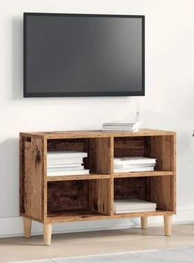 VidaXL Tv-meubel met houten poot 69,5x30x50 cm oud houtkleurig