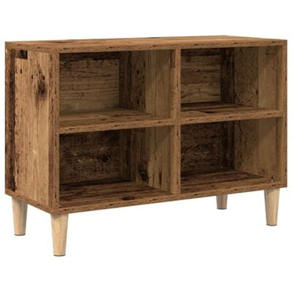 VidaXL Tv-meubel met houten poot 69,5x30x50 cm oud houtkleurig