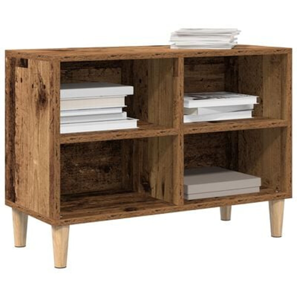 VidaXL Tv-meubel met houten poot 69,5x30x50 cm oud houtkleurig