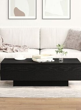 VidaXL Salontafel 100x30x36,5 cm bewerkt hout zwart eikenkleurig