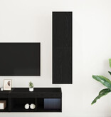 VidaXL TV-meubel Zwart Eiken 30,5x30x110 cm Gefabriceerd Hout