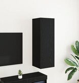 VidaXL Wand-TV-meubel Zwart Eiken 30,5x30x90 cm Geprocessed Hout