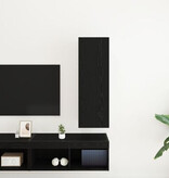 VidaXL Wand-TV-meubel Zwart Eiken 30,5x30x90 cm Geprocessed Hout
