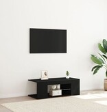 VidaXL TV-meubel met LED-verlichting - Zwart Eiken - 90x39x30 cm - Geengineerd Hout