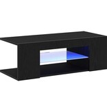 VidaXL TV-meubel met LED-verlichting - Zwart Eiken - 90x39x30 cm - Geengineerd Hout