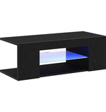 VidaXL TV-meubel met LED-verlichting - Zwart Eiken - 90x39x30 cm - Geengineerd Hout