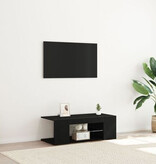 VidaXL TV-meubel met LED-verlichting - Zwart Eiken - 90x39x30 cm - Geengineerd Hout