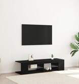 VidaXL TV-kast met LED-verlichting - Zwart Eiken - 135x39x30cm - Bewerkt Hout