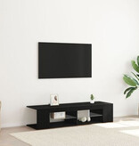VidaXL TV-kast met LED-verlichting - Zwart Eiken - 135x39x30cm - Bewerkt Hout