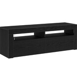 VidaXL Tv-meubel met LED 120x35x40 cm bewerkt hout zwart eikenkleurig