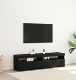 VidaXL TV Cabinets met LED Lights 2 stuks Zwart Eiken 75x35x40 cm Geengineerd Hout