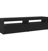 VidaXL TV Cabinets met LED Lights 2 stuks Zwart Eiken 75x35x40 cm Geengineerd Hout