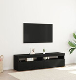 VidaXL TV Cabinets met LED Lights 2 stuks Zwart Eiken 75x35x40 cm Geengineerd Hout