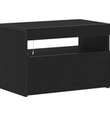 VidaXL TV-meubel met LED-verlichting Zwart Eiken 60x35x40 cm Gemaakt van Hout