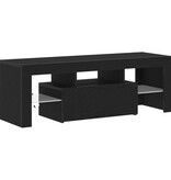 VidaXL TV-meubel met LED 120x35x40 cm zwart eikenkleurig