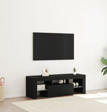 VidaXL TV-meubel met LED 120x35x40 cm zwart eikenkleurig
