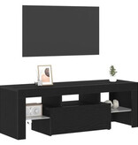 VidaXL TV-meubel met LED 120x35x40 cm zwart eikenkleurig